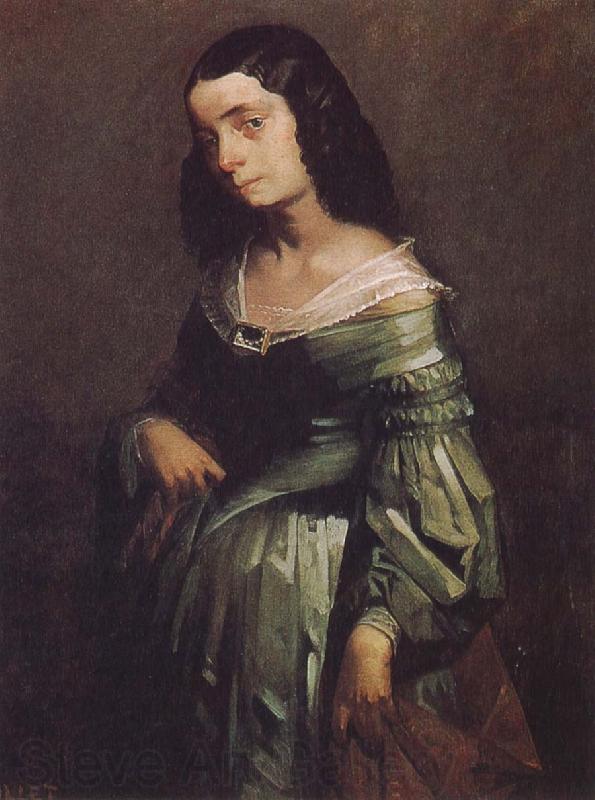 Jean Francois Millet Portrait of Fise Spain oil painting art